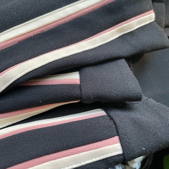 & Other Stories black racer stripe pants with pink stripe - Picture 2 of 6